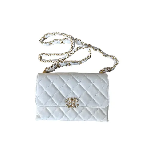 CHANEL Сумка из коровьей кожи Tofu сумка через плечо сумка на плечо женская белая