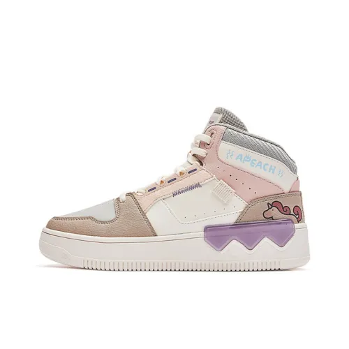 361° Износостойкие Дышащие Высокие Кроссовки для скейтбординга Женские Перо Белый