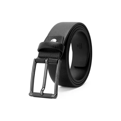 PIERRE CARDIN Fishscale Цветочный Шпилька Коровья кожа Ремни Мужской Черный Ширина 3,5 см