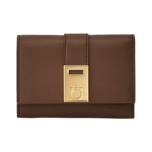 FERRAGAMO Palm Телячья кожа Кошелек Стандартный Женские Глина и Лазурит