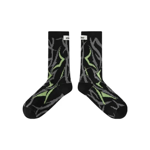 CLOT Staffonly Co Branded Модель 1 Упаковка Черные Унисекс Высокие Носки до Колена