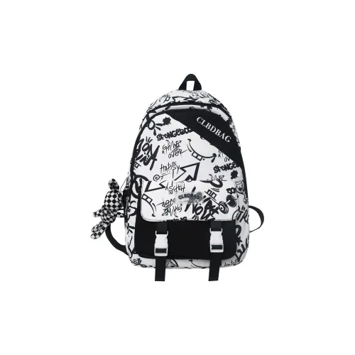 KAKAXI Nylon Backpack Standard Unisex Alphabet Black Alphabet Trophy Bear