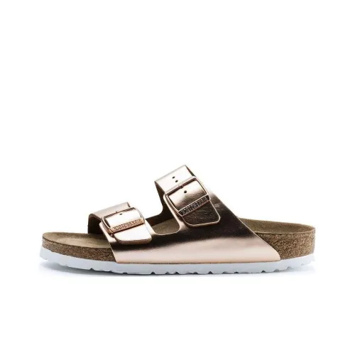 Birkenstock Arizona Soft Footbed Слипоны Металлик Медный Женские