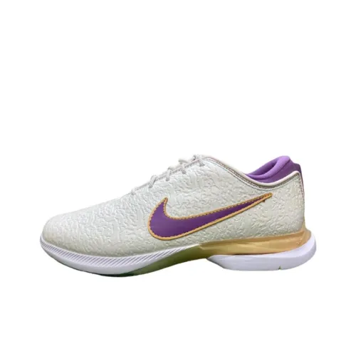 Nike Air Zoom Victory Slip-Resistant Abrasion-Resistant Breathable Low-Top Golf Shoes Men's White Purple