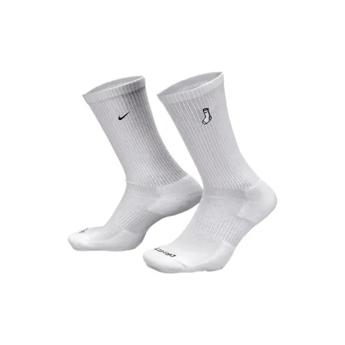 Nike 2 пачки белых + черных мужских носков до колена