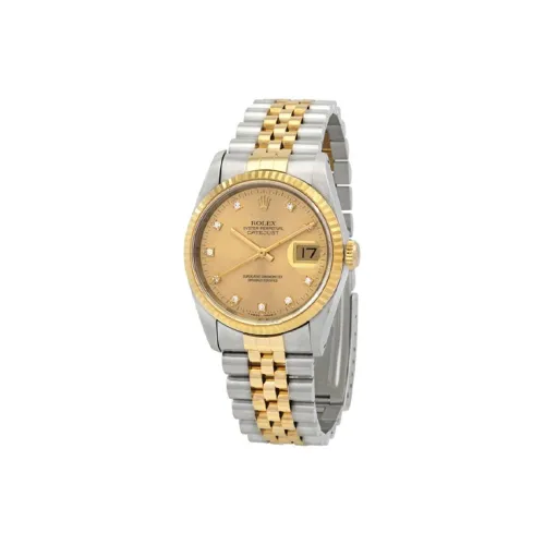 ROLEX Автоматический Механический Механизм Мужские Часы Log Series 36 мм Золото