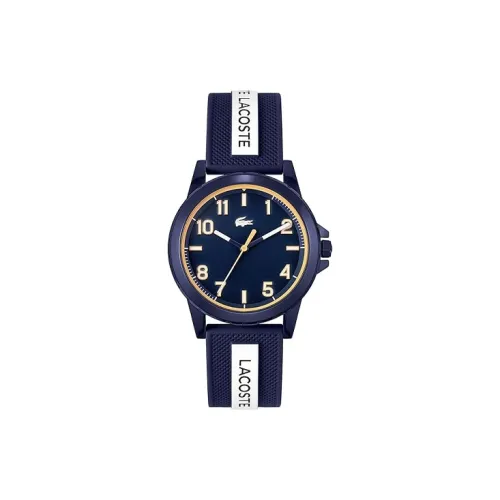 LACOSTE Наручные часы Кварцевый механизм Силиконовый ремешок 36 мм Синий циферблат Детский