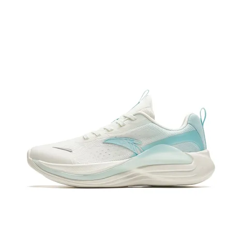 ANTA Lingyun 4 Амортизация Износостойкий Низкий Топ Повседневные Беговые Кроссовки Женские Белые Синие