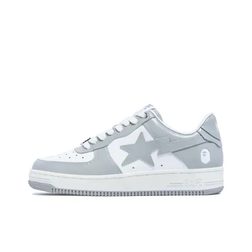 A BATHING APE STA Низкий Топ Стильный Скейтбординг Мужской Серый Белый