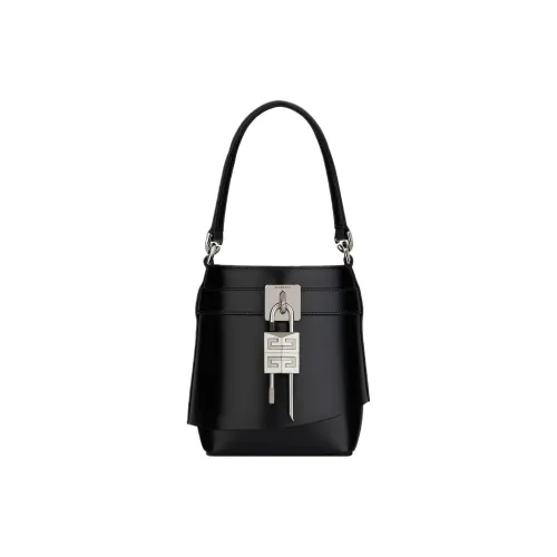 Givenchy Shark Lock Телячья кожа Ведрообразная сумка Экстра мини Женская Черная