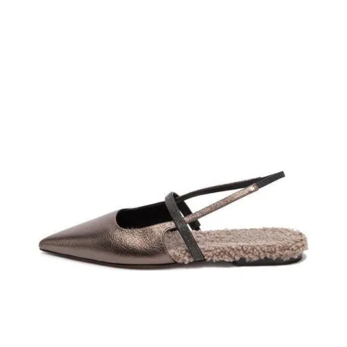 Brunello Cucinelli Женские повседневные туфли, бронза, женские