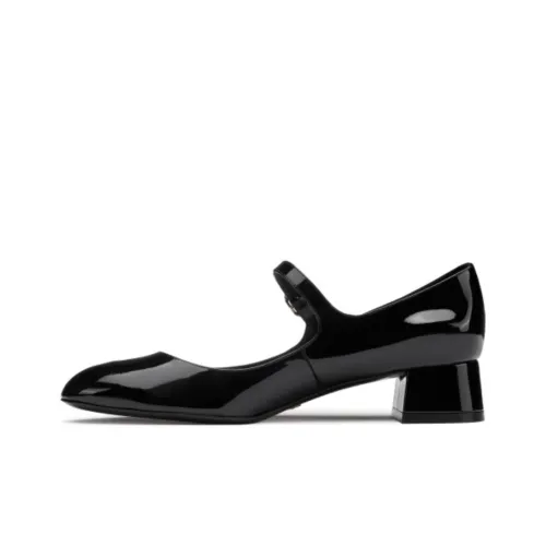 Stuart Weitzman SW Грубый каблук Туфли Мэри Джейн Женские Черные