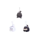 Кошка (черная), щенок (белый), щенок (черный)