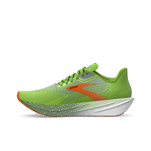 Brooks Hyperion Ma GALE Shock Absorbers Slip-Resistant Abrasion-Resistant Low-Top Беговые кроссовки Мужские Зеленый Оранжевый