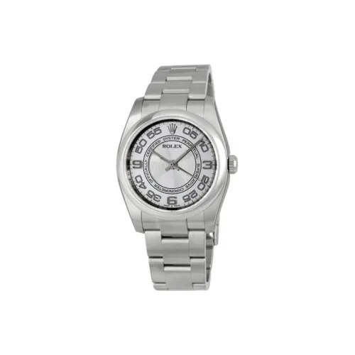 ROLEX Автоматический Механический Часы Мужские 36 мм Серебристый Циферблат Корпус из Нержавеющей Стали Ремешок из Нержавеющей Стали