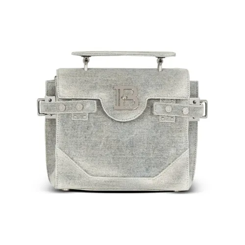 BALMAIN B Buzz Телячья кожа Сумка через плечо Сумка Женская Серый