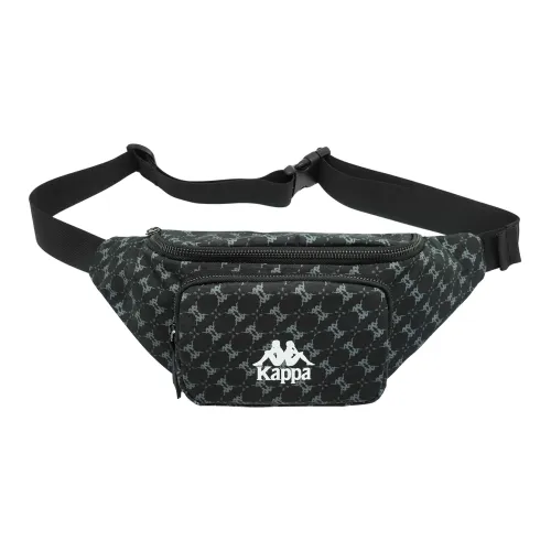 KAPPA Полиэстер Sling Сумка Одно плечо Через плечо Бананка Обычный Мужской Принт "Черный повсюду"
