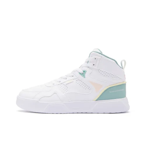 QIAODAN Устойчивые к истиранию высокие кроссовки для скейтбординга WOMEN'S JORDAN Белый Чигуса