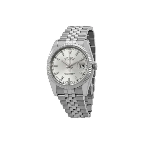 ROLEX Автоматический Механический Часы Мужские Oyster Perpetual 36 мм Серебряные