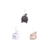 Кошка (черная), щенок (белый), щенок (желтый)