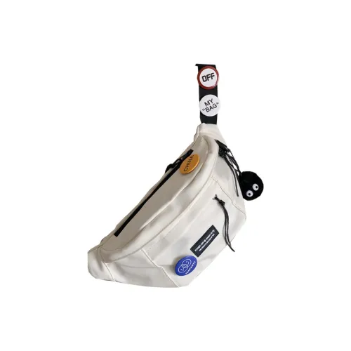 LOUIS ROYALN Полиэстер Сумка через плечо Слинг-сумка Сумка на пояс Стандартная Унисекс Черный Белый