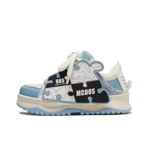 MC DOS Пухлые туфли Slip Resistant Abrasion Resistant Низкий топ Кроссовки для скейтбординга Унисекс Azure
