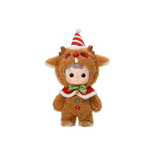 POP MART HACIPUPU Олень Пряничный человечек 2023 Рождество Ограниченная серия Куклы BJD 17,5 см