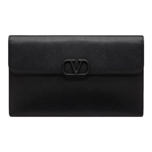 Valentino VSLING Телячья кожа Клатч Большой Женский Черный