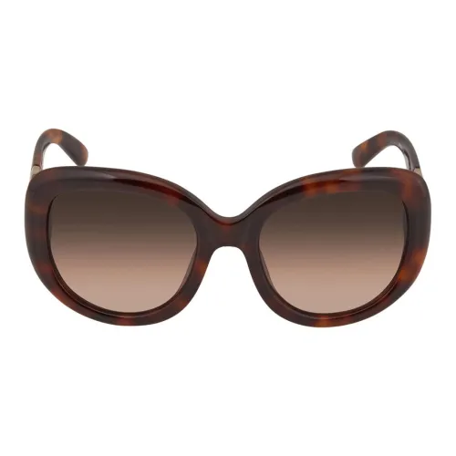 Ferragamo Нерегулярная форма Солнцезащитные очки Женские Черепаховый