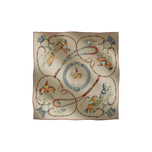 HERMES Шелковые шарфы Унисекс Разноцветные