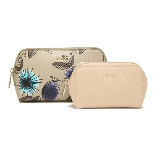 Furla Кожа Косметичка Средний Женский Бежевый