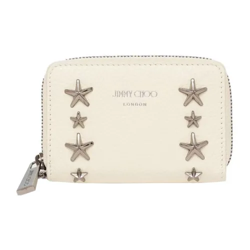 Jimmy Choo Кожа Мелочь Кошелек Женские Pull Железо Бронза