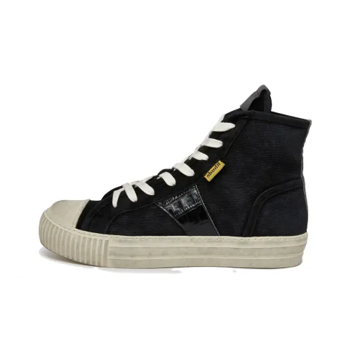 RHUDE Bel Airs Скейтборд Кроссовки Высокие Черные Мужские