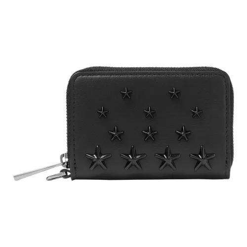 Jimmy Choo Smooth Calfskin Coin Purse Women's Black