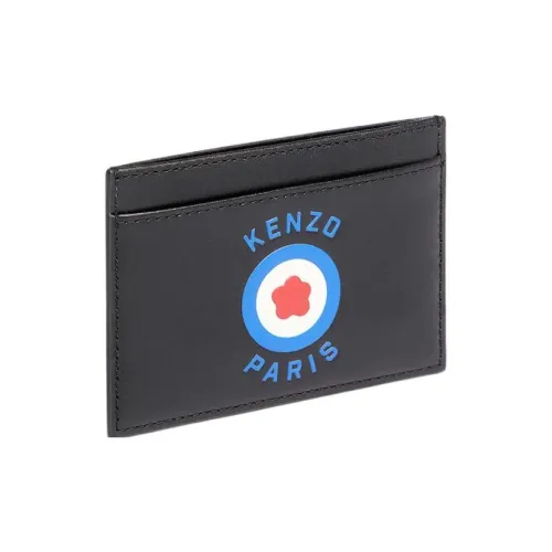 KENZO Держатель для карт из коровьей кожи Мужской Черный