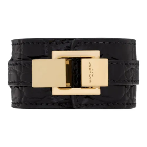 SAINT LAURENT Телячья кожа Браслеты Женские Черный