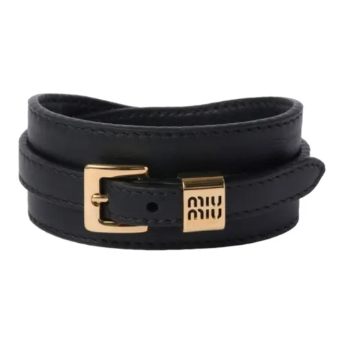MIU MIU Кожа Наручные повязки Женские Черный