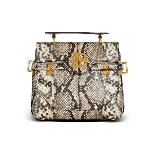 BALMAIN B Buzz Телячья кожа Сумка через плечо Сумка Женская Коричневая
