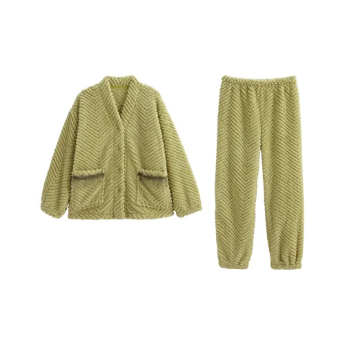 XUANZHITING Зеленый Женские Пижамные Комплекты