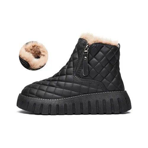AAA SINCE 1955 Термический Увеличение Высоты Устойчивый к Износу Противоскользящий Короткий MID Ботинки для Снега Женские