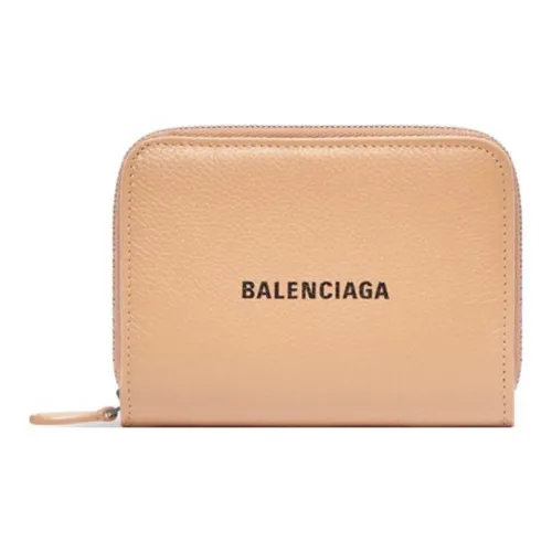 Balenciaga Кожа Карман для карт Кошелек Женские Бежевый