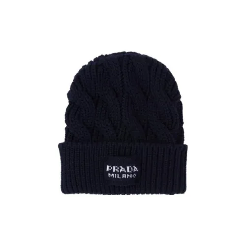 PRADA Полиэстер Beanies Мужской Черный