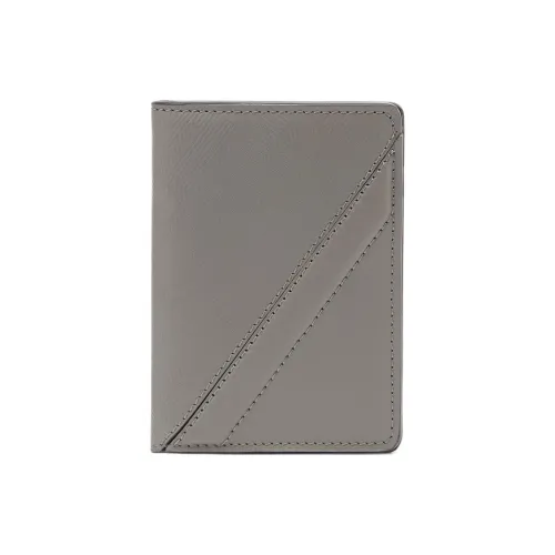 FENDI Телячья кожа Держатель для карт Мужской Серый