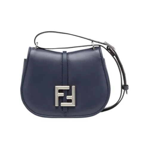 FENDI Телячья кожа Сумка через плечо Мини Женская Темно-синий