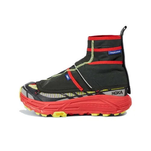 HOKA ONE ONE Mafate Three 2 Беговые кроссовки Высокий топ Желтый Черный Оранжевый Унисекс