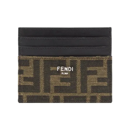 FENDI ROMA Телячья кожа Держатель для карт Мужской Коричневый