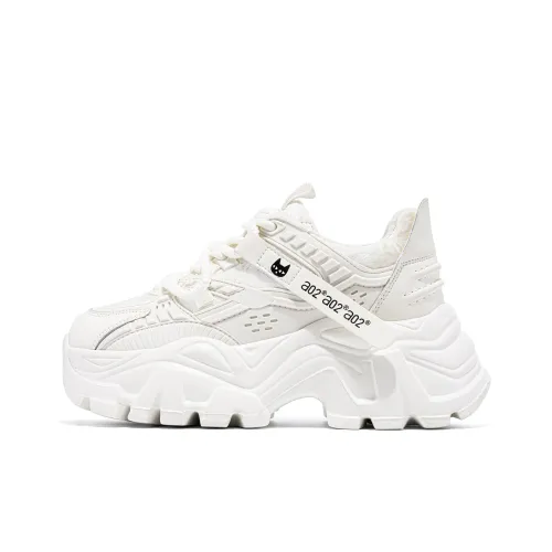 A02 Toby Черный Амортизация Износостойкий Низкий Топ Кроссовки с Толстой Подошвой Женские