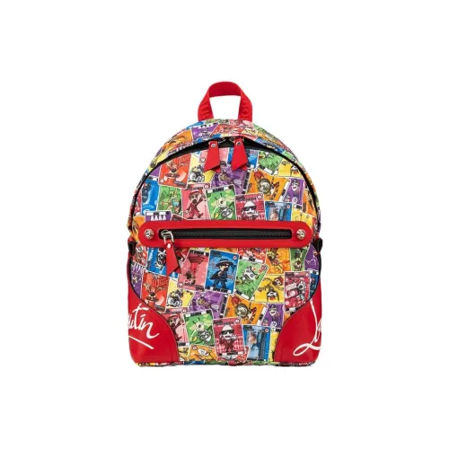 CL LUBOTING Холст Телячья кожа Рюкзак Мини Детский Красный Многоцветный