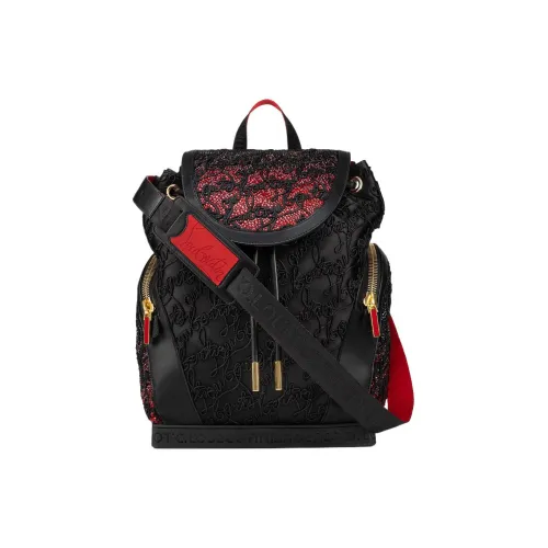 CL LUBOTING Satin Backpack Men's Black