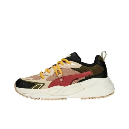 PUMA TRC Mira Tech Амортизация и Дышащий Низкий Топ Беговые кроссовки Женские Коричневый Белый